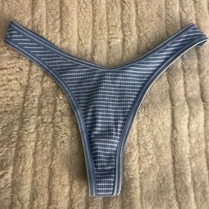 Women’s Aerie High Cut Ribbed Cotton Thong